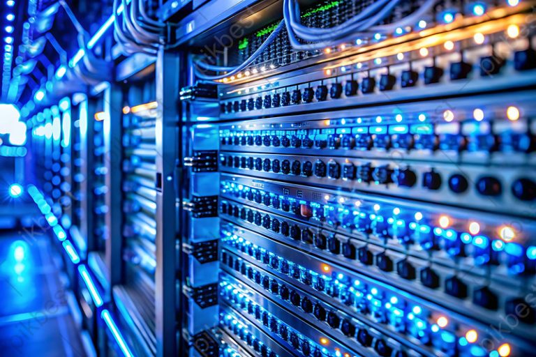 Rack de servidores para infraestructura tecnológica y redes empresariales